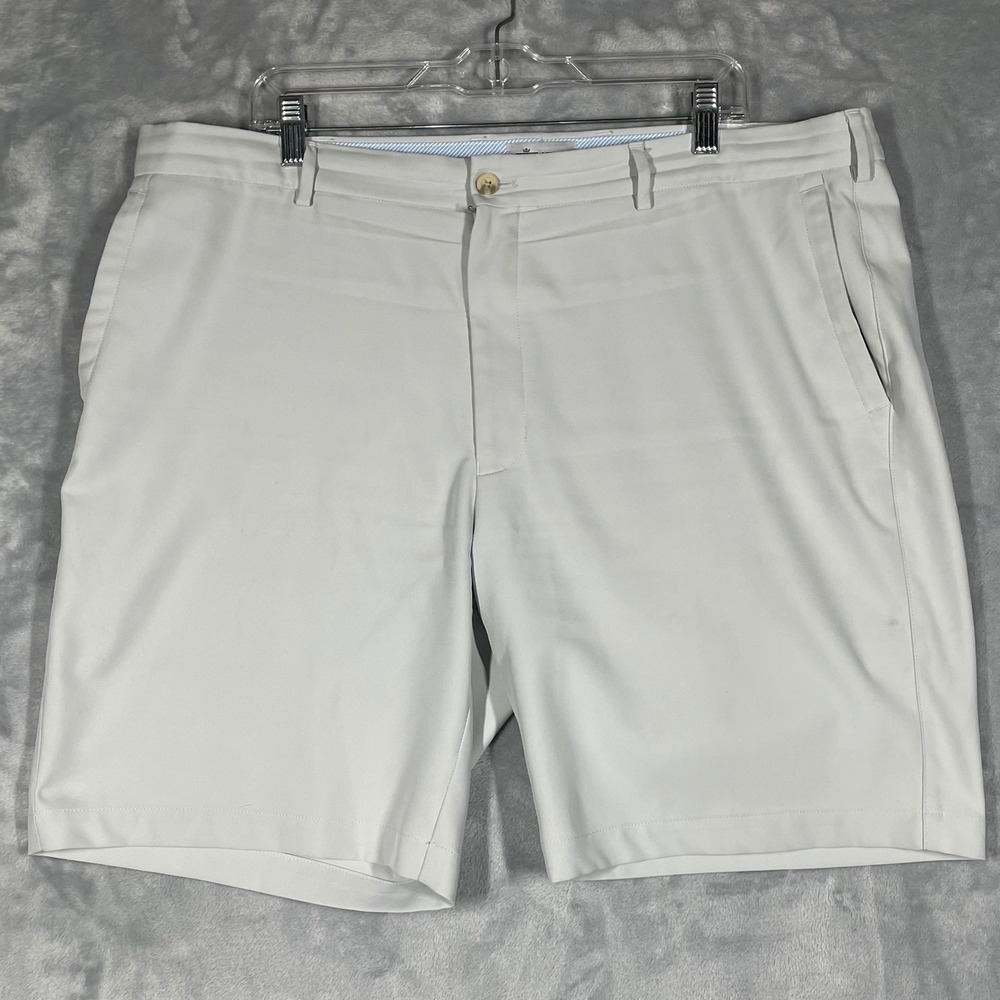 Peter Millar Mens Golf Shorts Size 40 Light Gray Performance Stretch Polyester